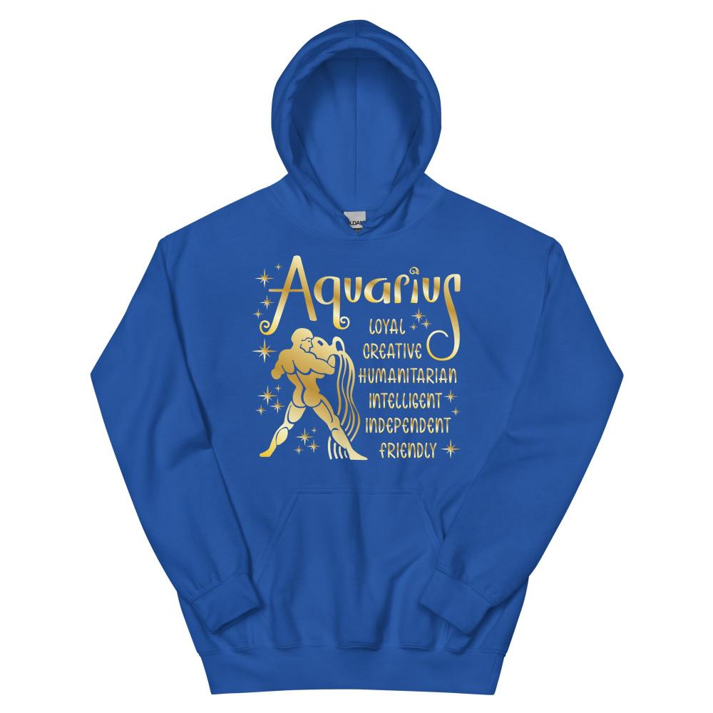 Aquarius Zodiac Positive Traits Hoodie - Royal Color - https://ascensionemporium.net